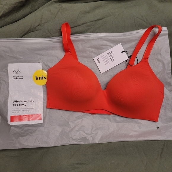 Knix NEW wingwoman contour bra size 1 Poppy red - Picture 10 of 14